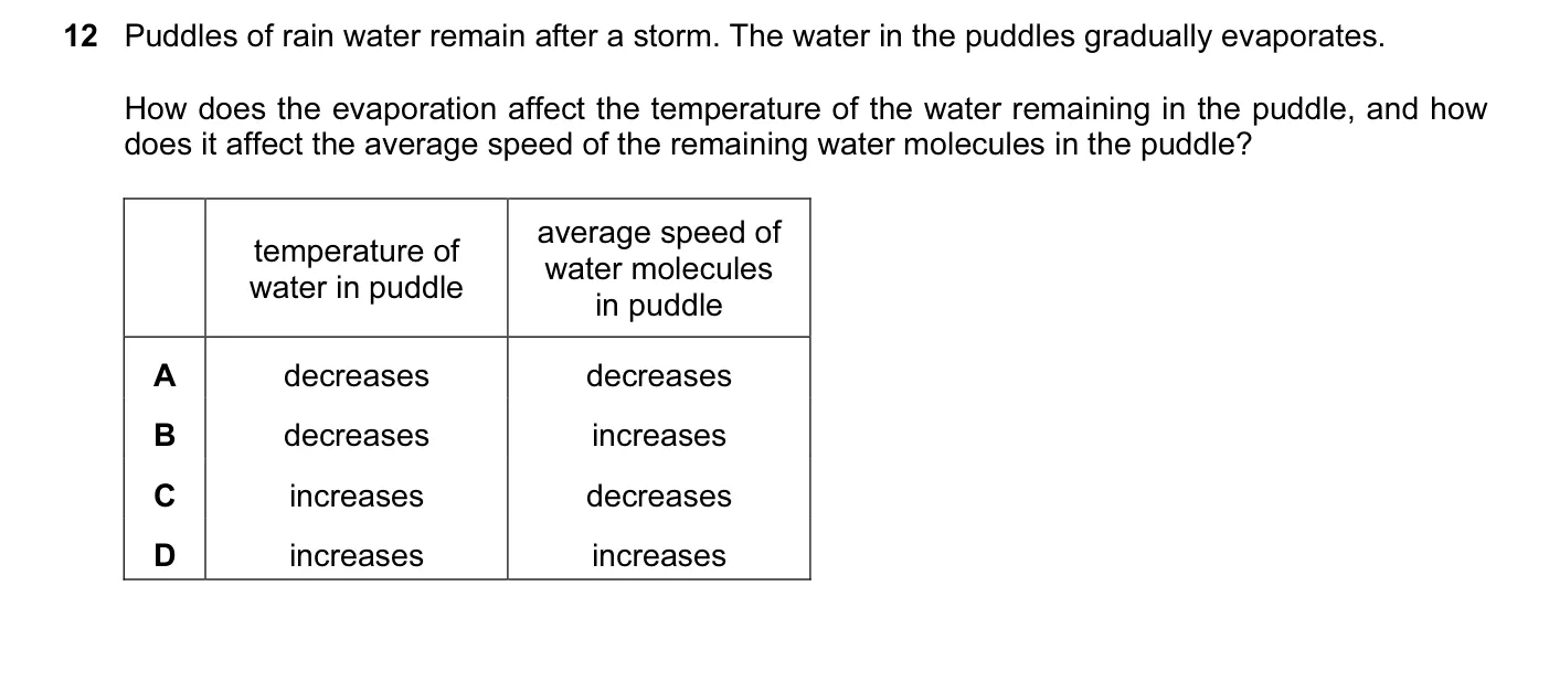 Question 12, June 2015, 0625 Paper 12