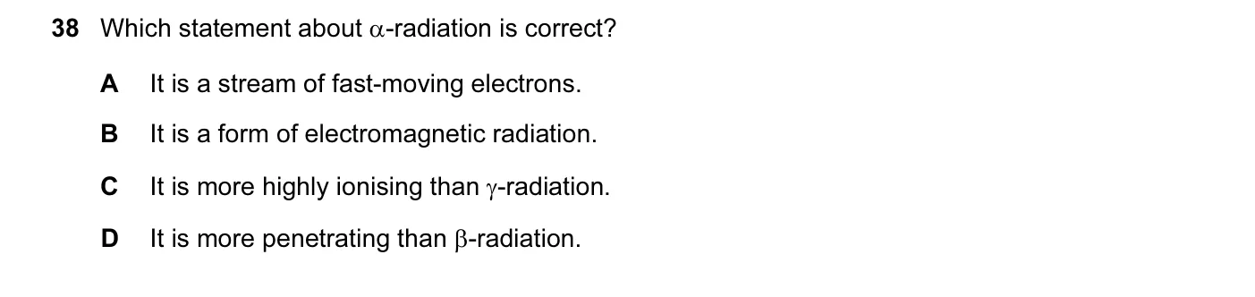 Question 38, June 2015, 0625 Paper 12
