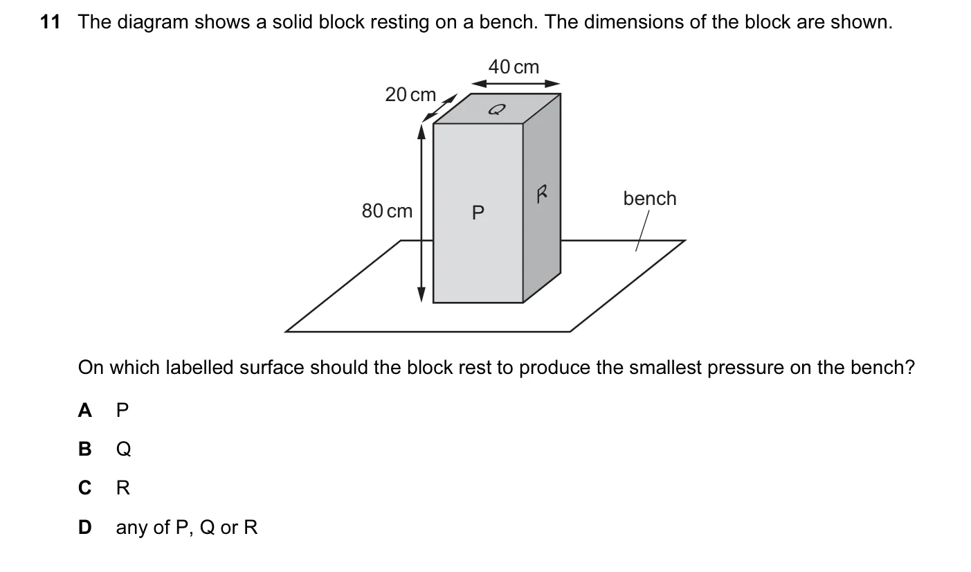 Question 11, June 2015, 0625 Paper 13
