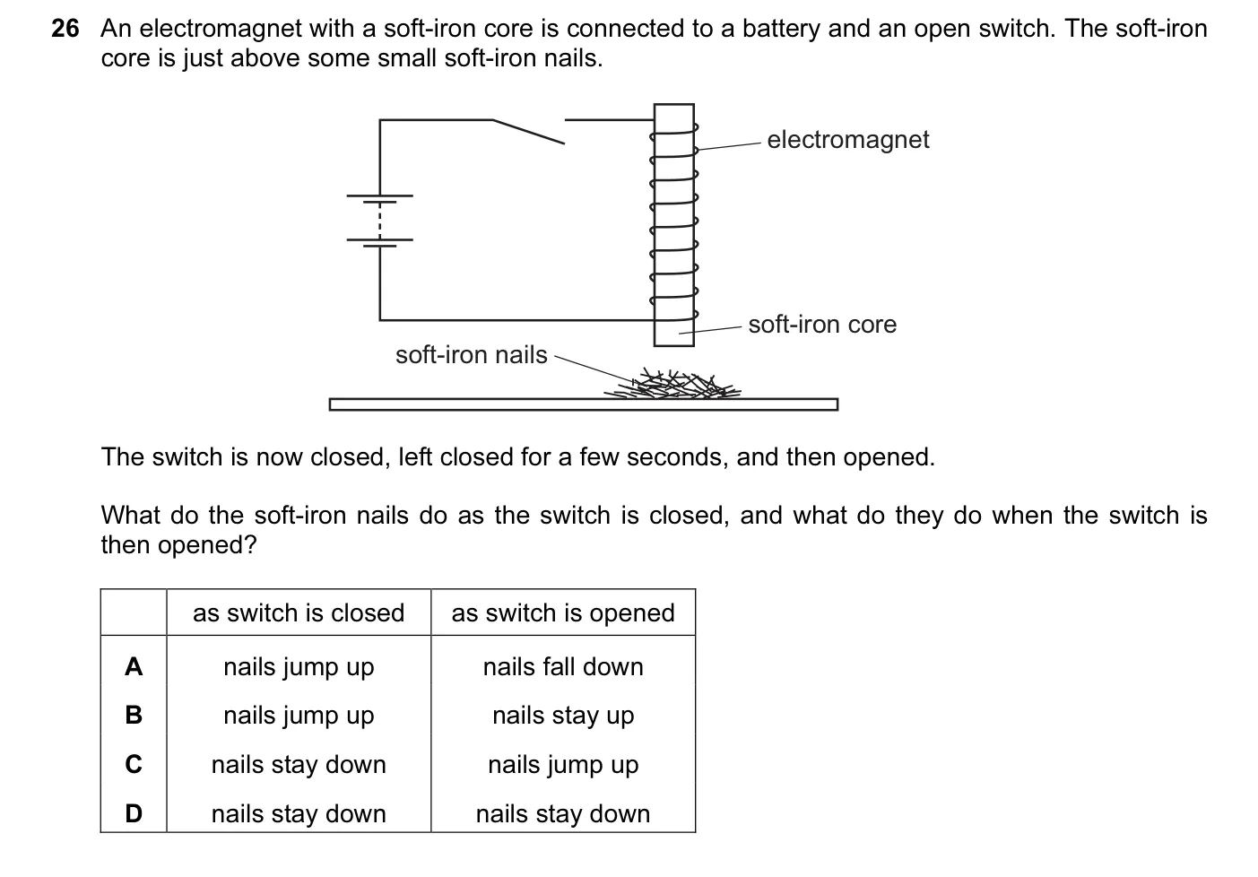 Question 26, June 2015, 0625 Paper 13