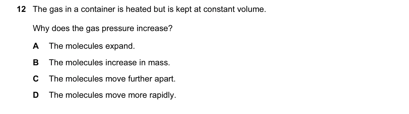 Question 12, June 2015, 0625 Paper 14