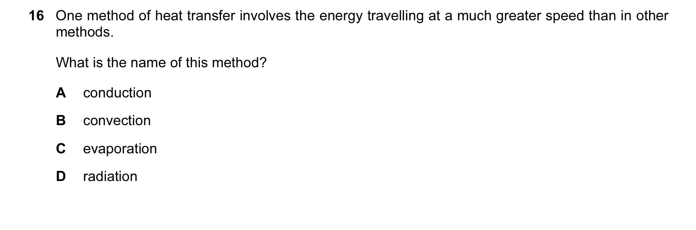 Question 16, June 2015, 0625 Paper 14