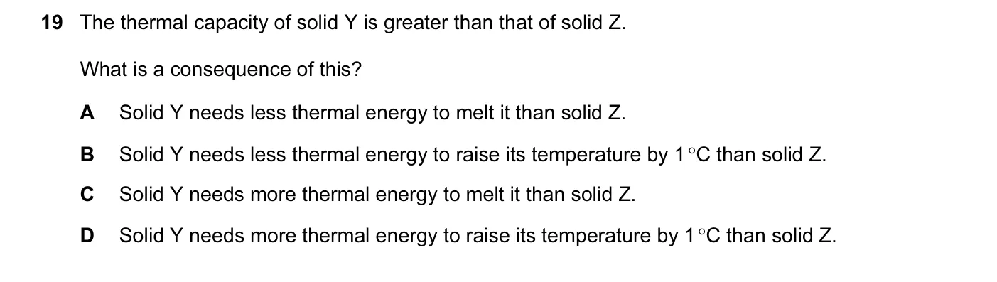 Question 19, June 2015, 0625 Paper 14