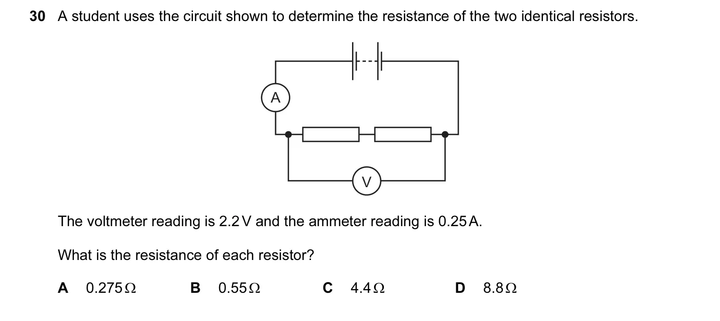 Question 30, June 2015, 0625 Paper 14
