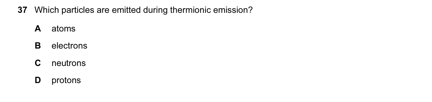 Question 37, June 2015, 0625 Paper 14