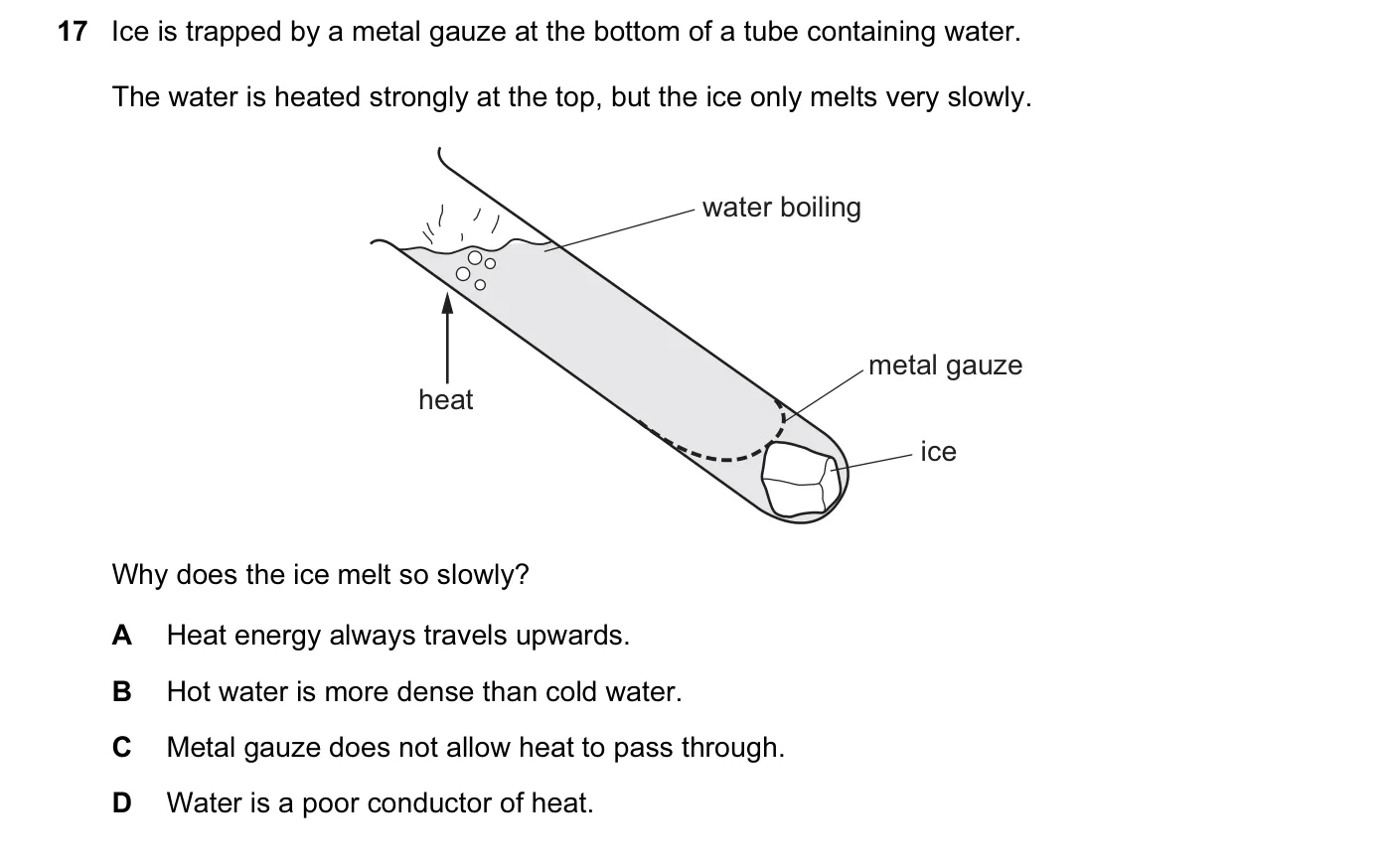 Question 17, March 2015, 0625 Paper 12