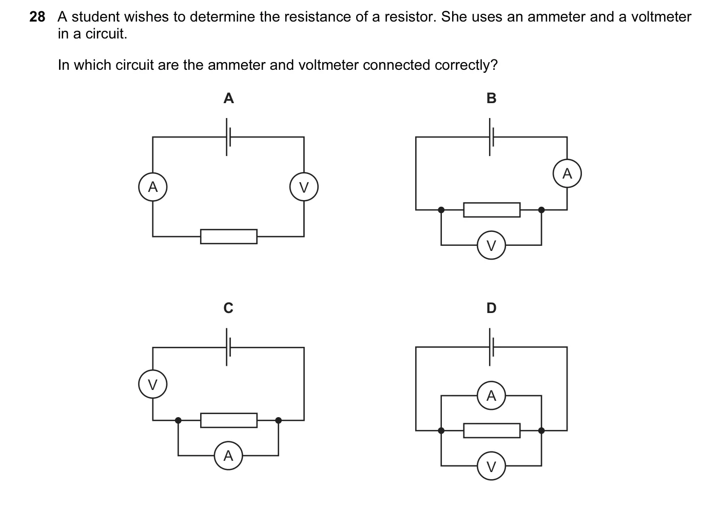 Question 28, March 2015, 0625 Paper 12