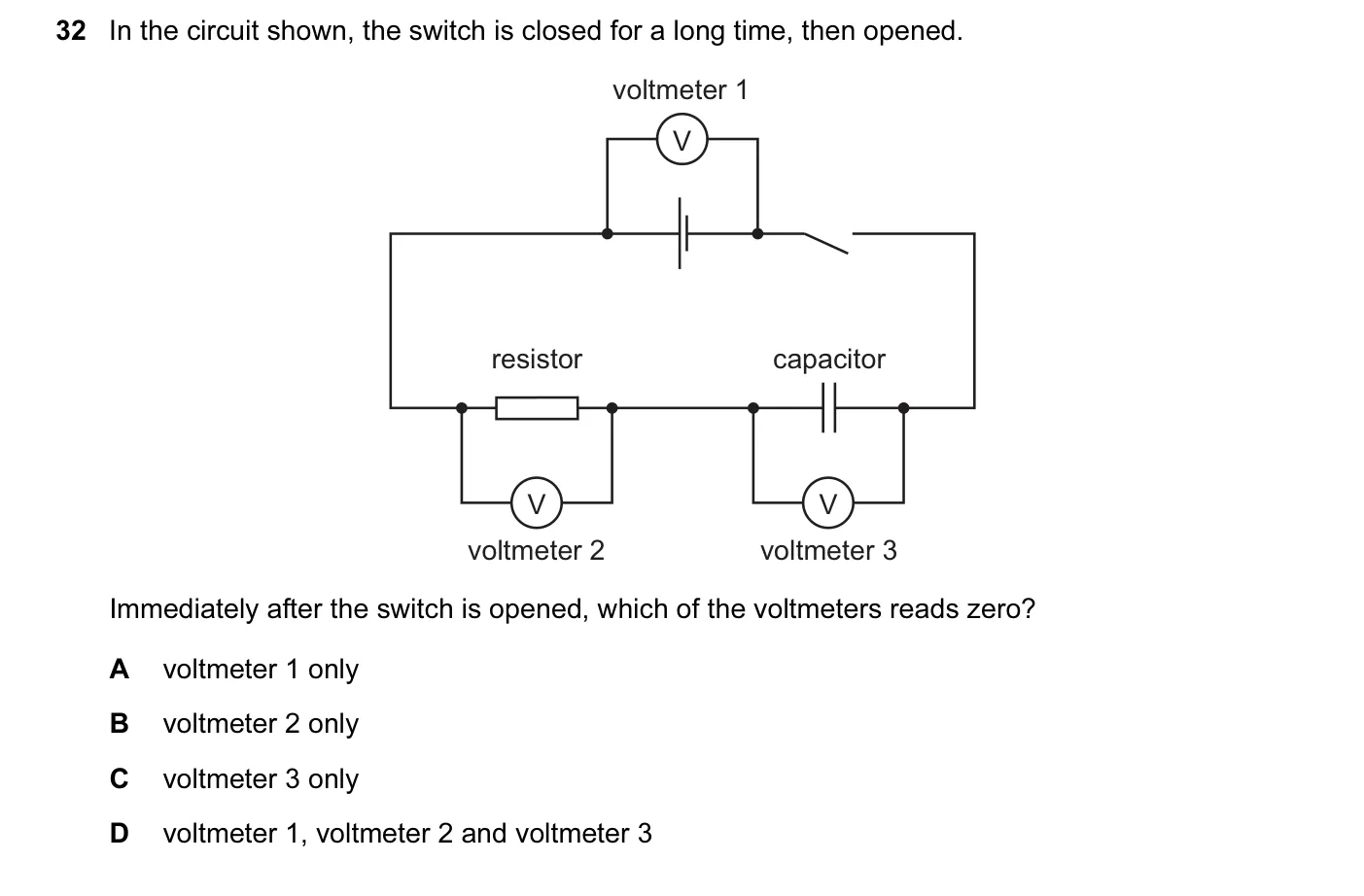 Question 32, March 2015, 0625 Paper 12