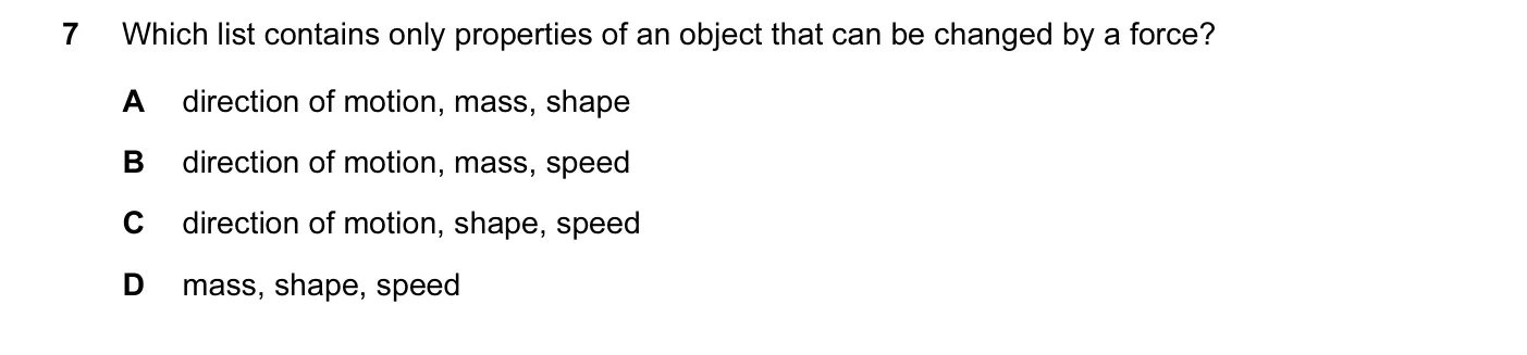 Question 7, November 2015, 0625 Paper 11