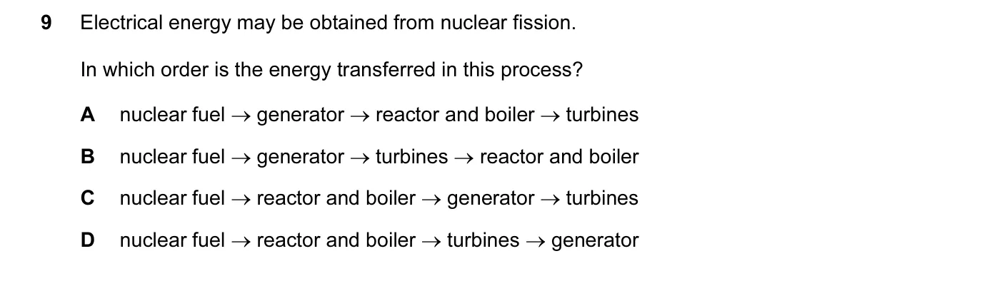 Question 9, November 2015, 0625 Paper 11