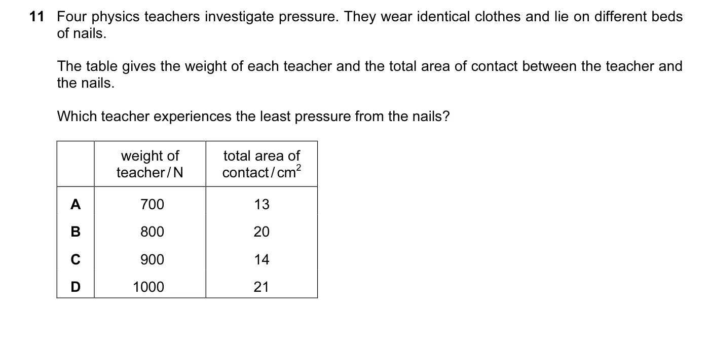 Question 11, November 2015, 0625 Paper 11