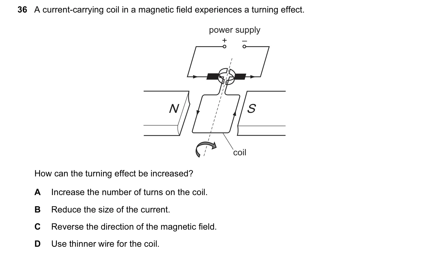 Question 36, November 2015, 0625 Paper 11