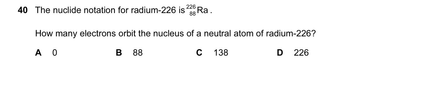 Question 40, November 2015, 0625 Paper 11