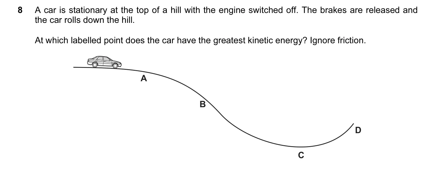 Question 8, November 2015, 0625 Paper 12