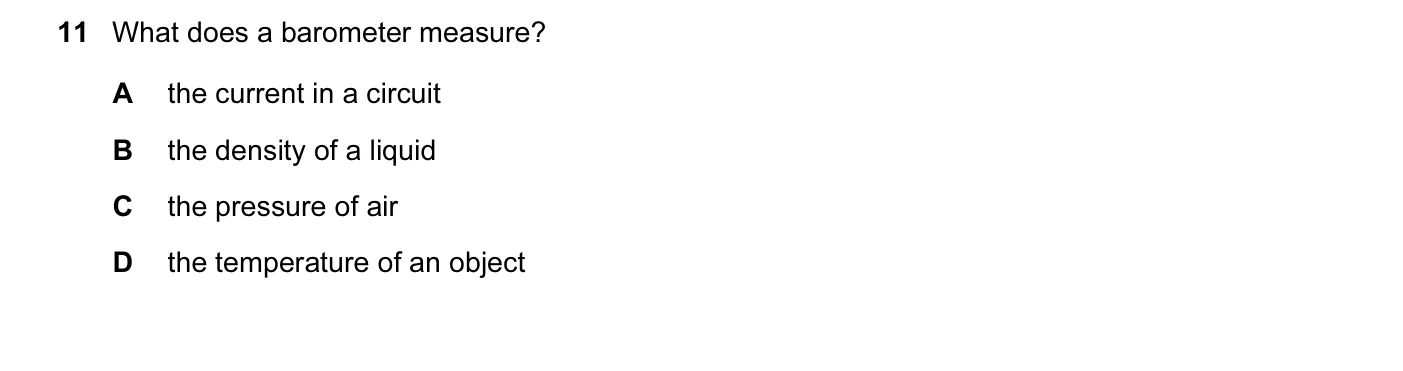 Question 11, November 2015, 0625 Paper 12