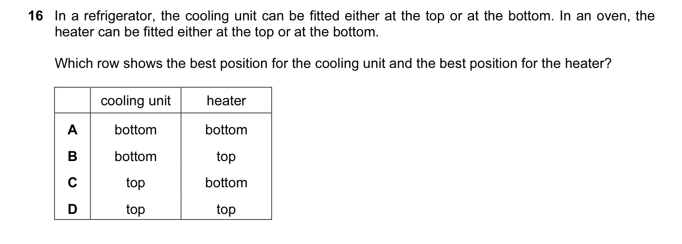 Question 16, November 2015, 0625 Paper 12
