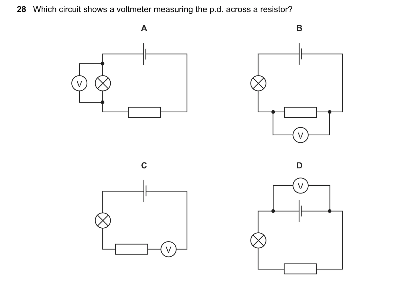 Question 28, November 2015, 0625 Paper 12