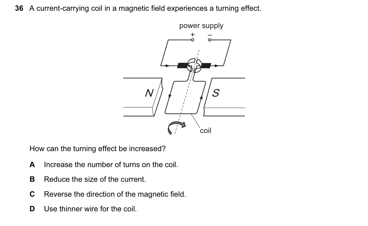 Question 36, November 2015, 0625 Paper 12