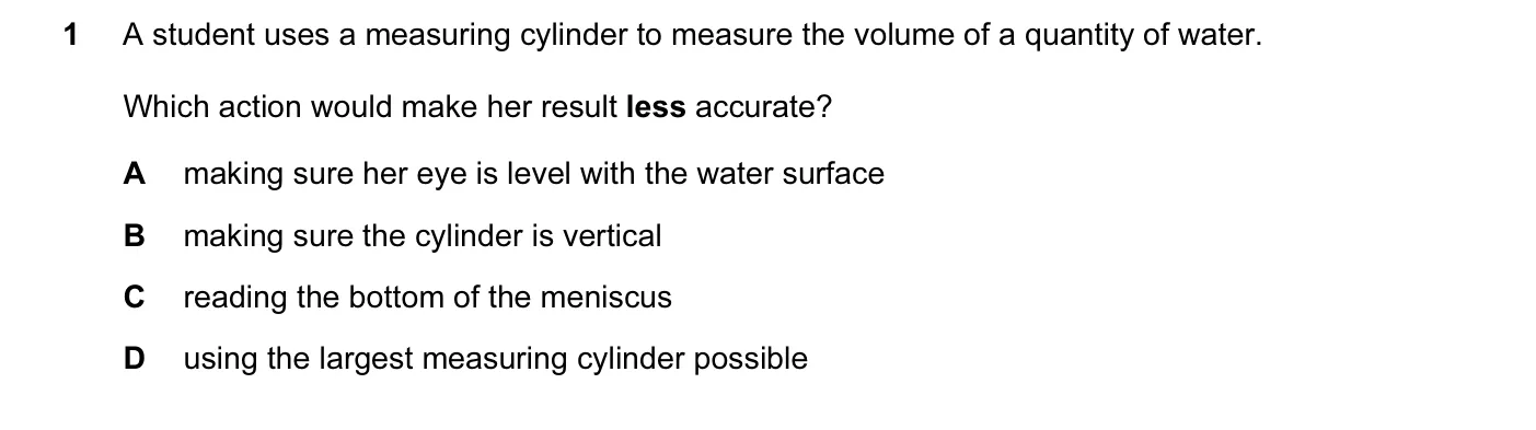Question 1, November 2015, 0625 Paper 13