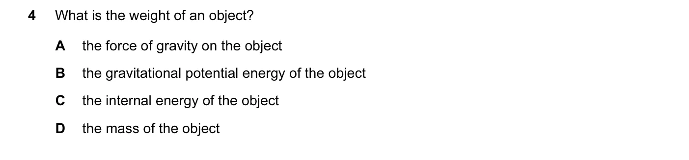 Question 4, November 2015, 0625 Paper 13
