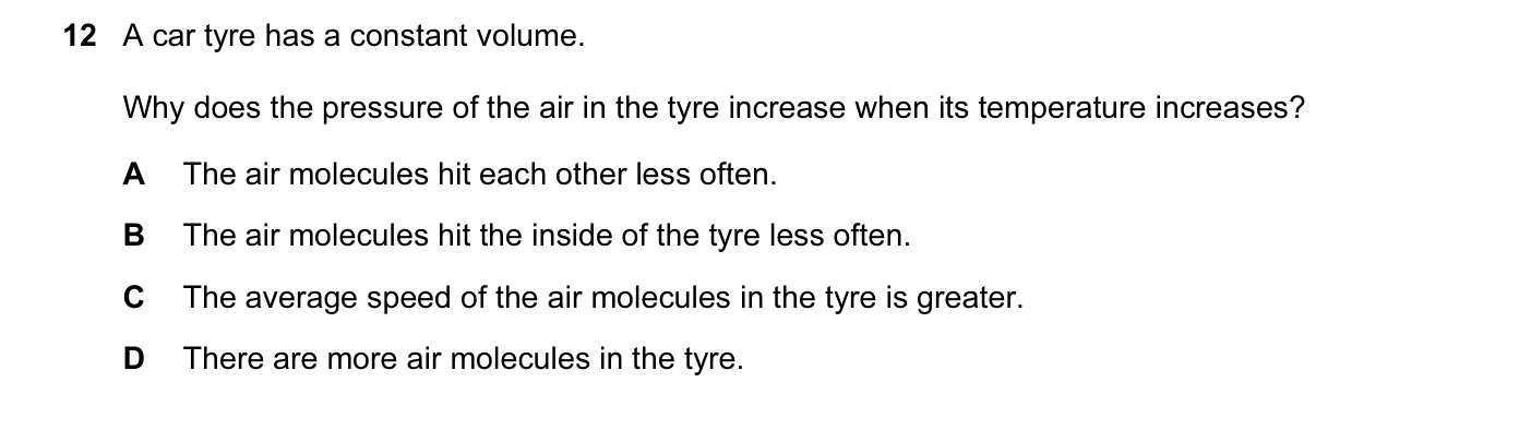 Question 12, November 2015, 0625 Paper 13