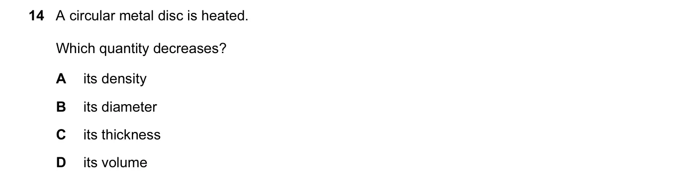 Question 14, November 2015, 0625 Paper 13