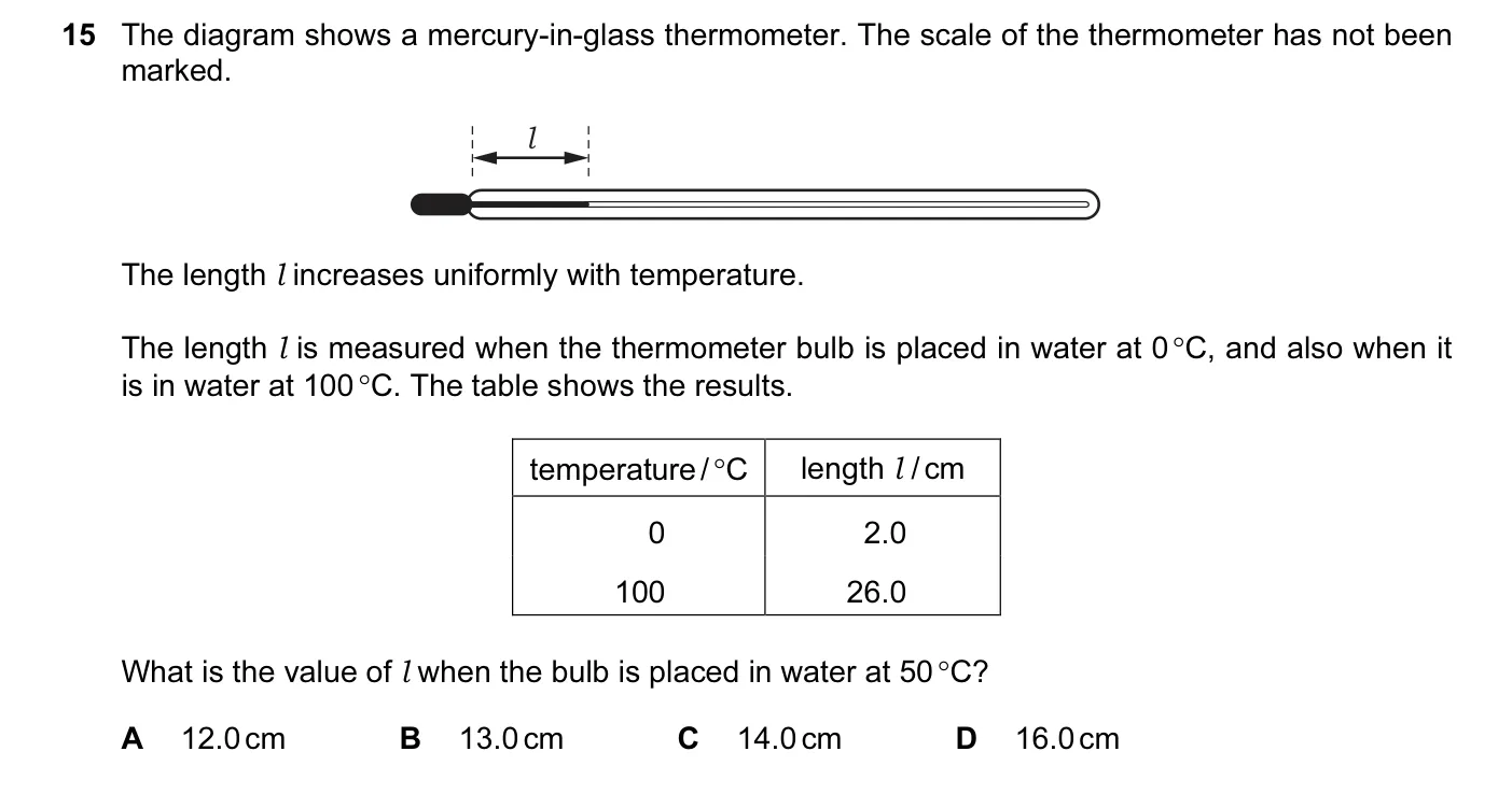 Question 15, November 2015, 0625 Paper 13