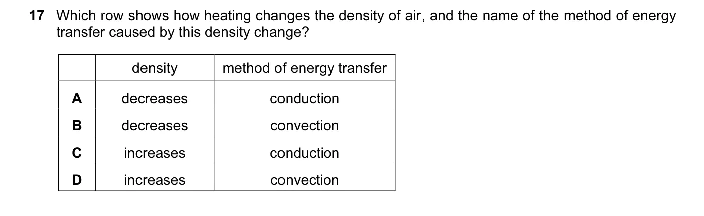 Question 17, November 2015, 0625 Paper 13