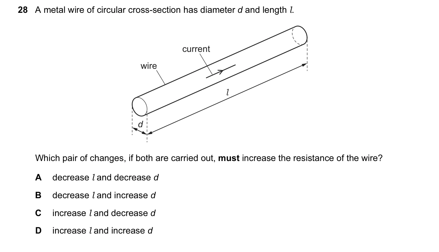 Question 28, November 2015, 0625 Paper 13