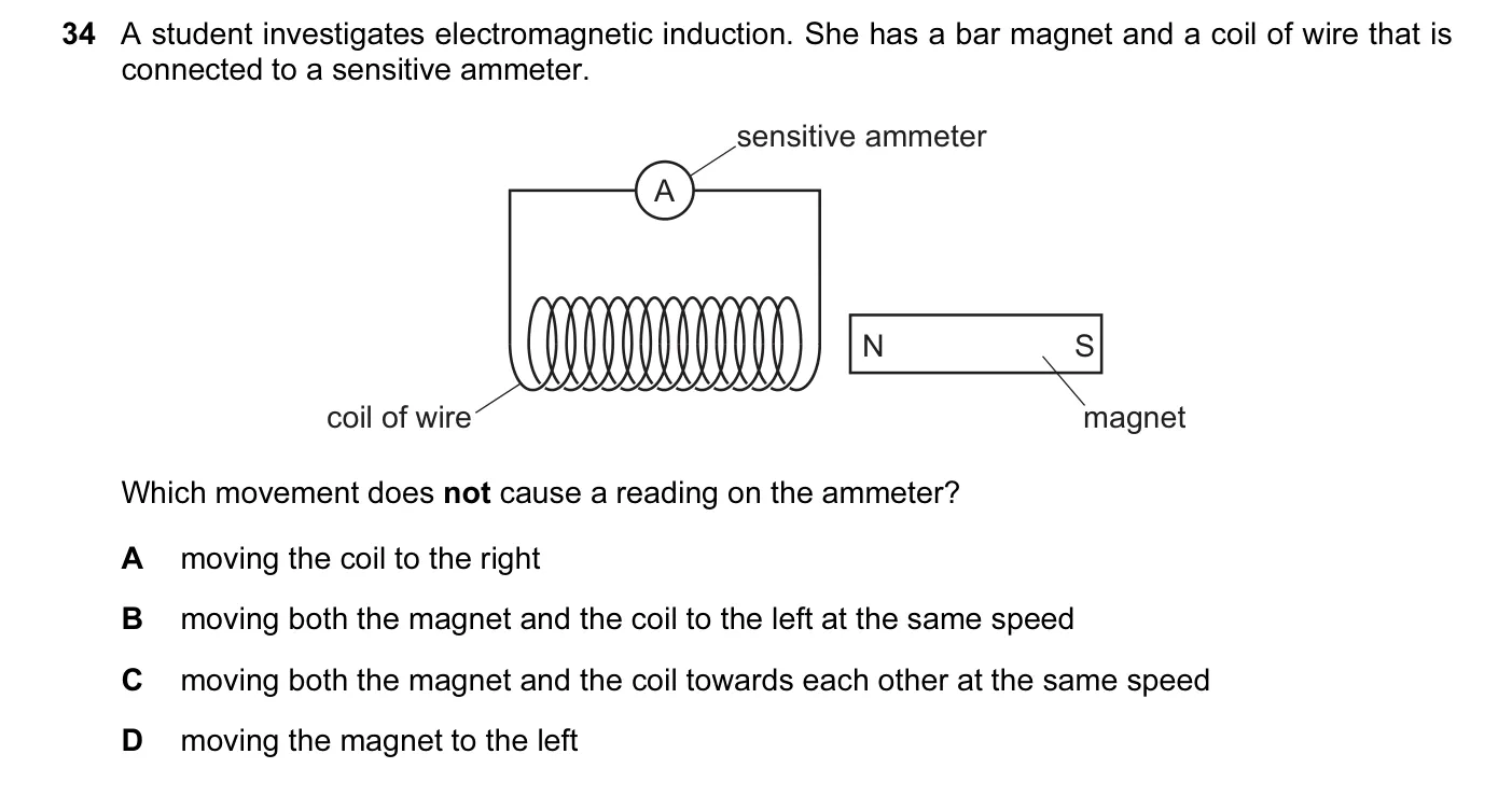Question 34, November 2015, 0625 Paper 13