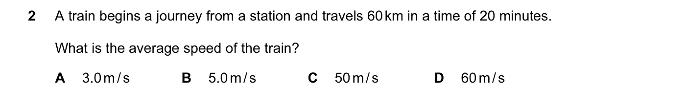 Question 2, June 2016, 0625 Paper 11