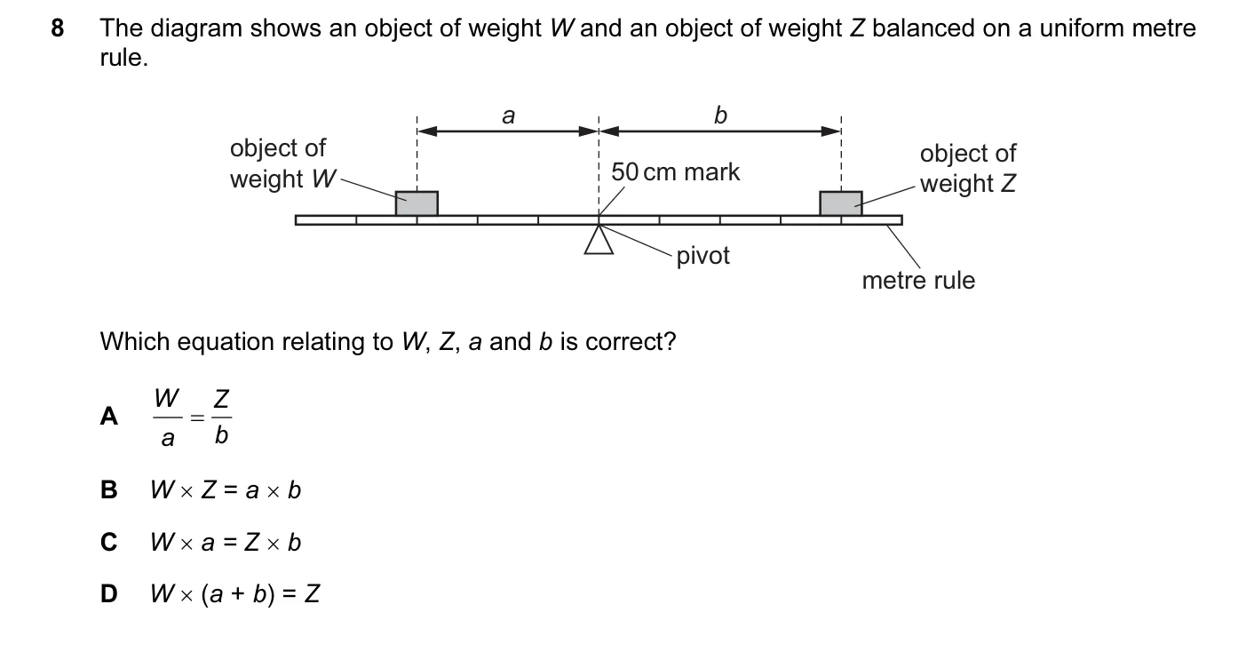 Question 8, June 2016, 0625 Paper 11