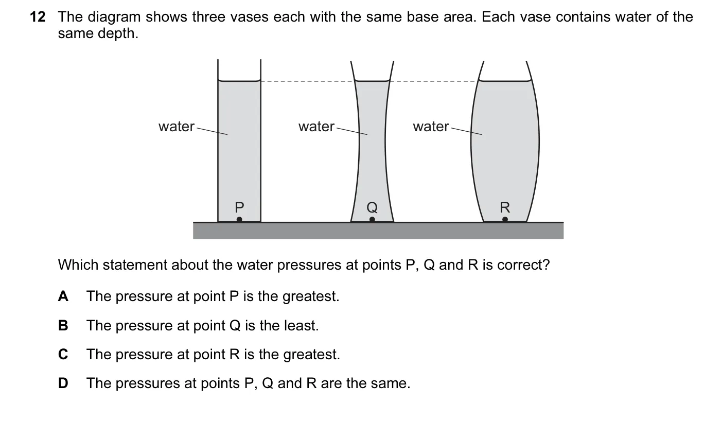 Question 12, June 2016, 0625 Paper 11