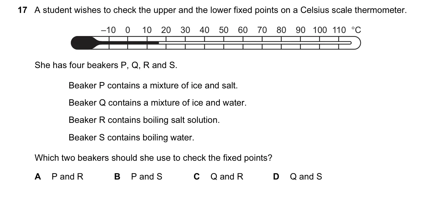 Question 17, June 2016, 0625 Paper 11