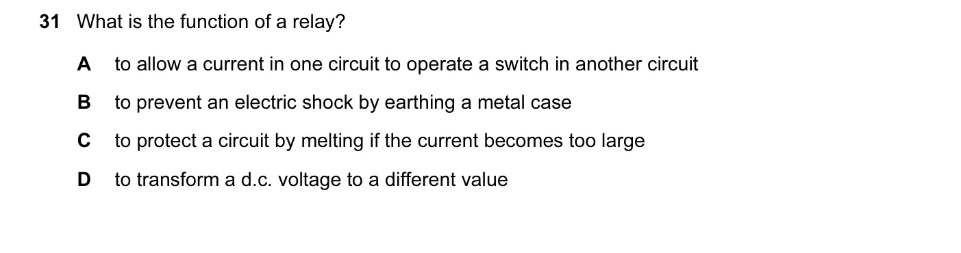 Question 31, June 2016, 0625 Paper 11