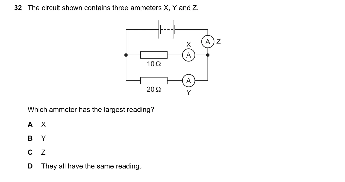 Question 32, June 2016, 0625 Paper 11