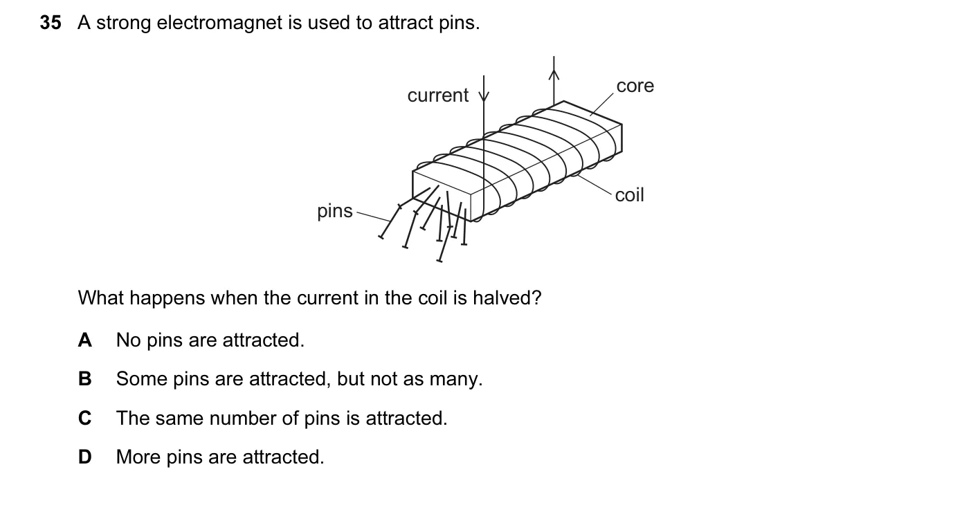 Question 35, June 2016, 0625 Paper 11