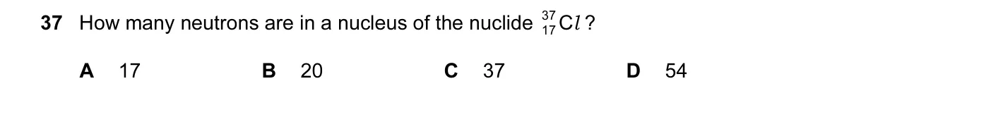 Question 37, June 2016, 0625 Paper 11