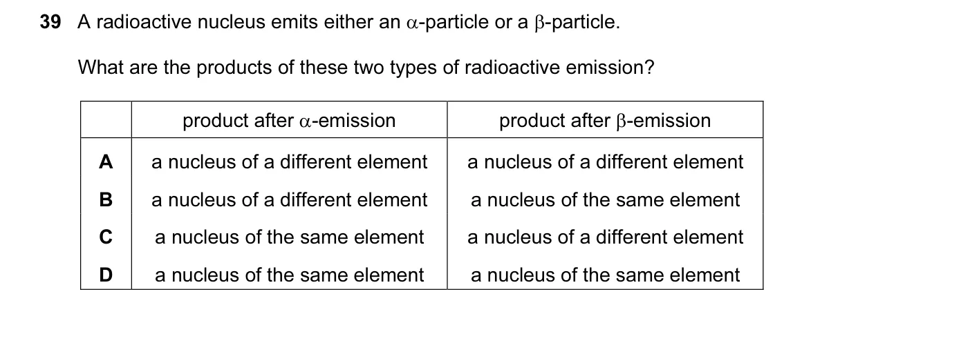 Question 39, June 2016, 0625 Paper 11