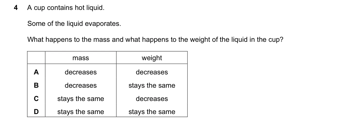 Question 4, June 2016, 0625 Paper 12