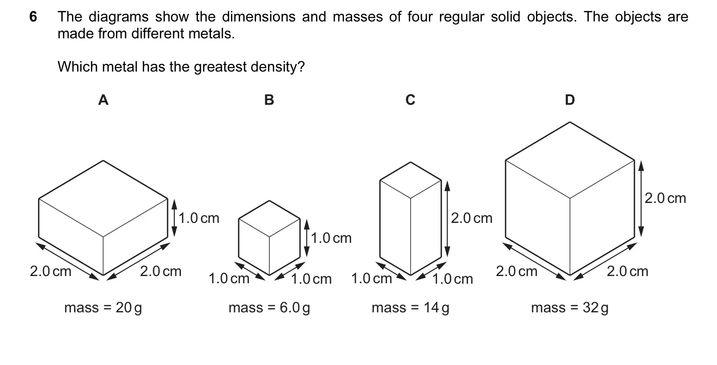 Question 6, June 2016, 0625 Paper 12
