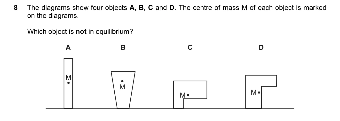 Question 8, June 2016, 0625 Paper 12