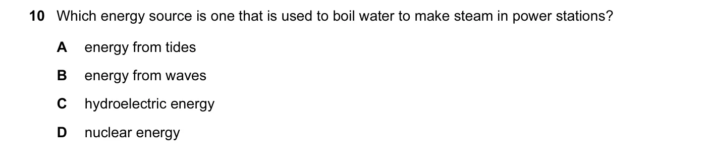 Question 10, June 2016, 0625 Paper 12