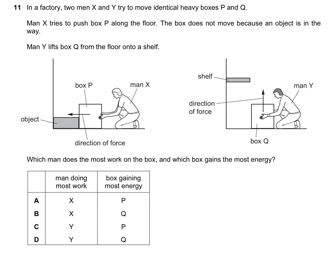 Question 11, June 2016, 0625 Paper 12
