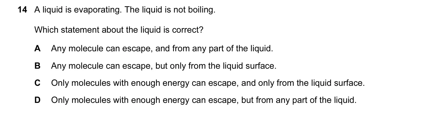 Question 14, June 2016, 0625 Paper 12