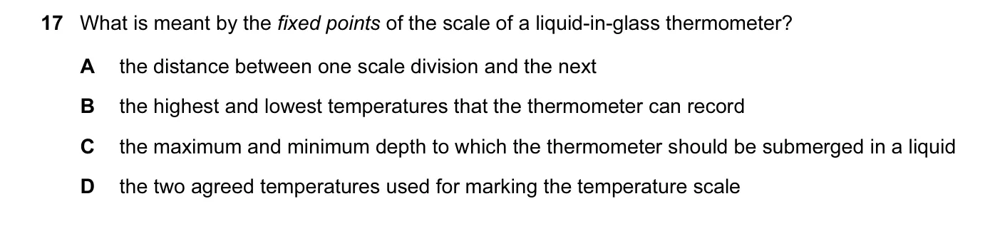 Question 17, June 2016, 0625 Paper 12
