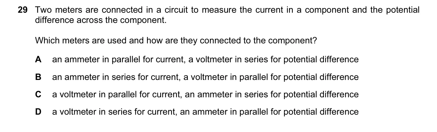 Question 29, June 2016, 0625 Paper 12