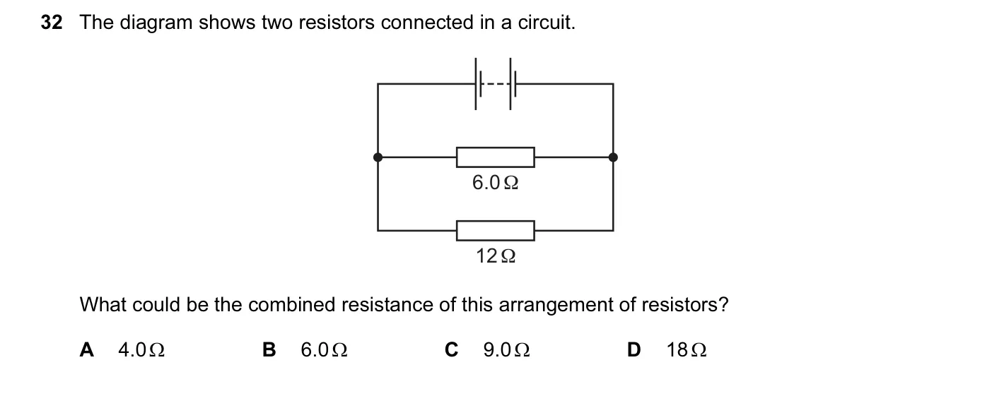 Question 32, June 2016, 0625 Paper 12
