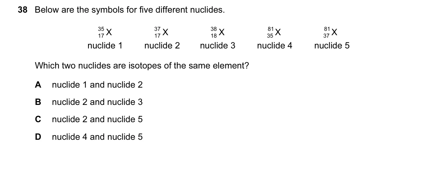 Question 38, June 2016, 0625 Paper 12