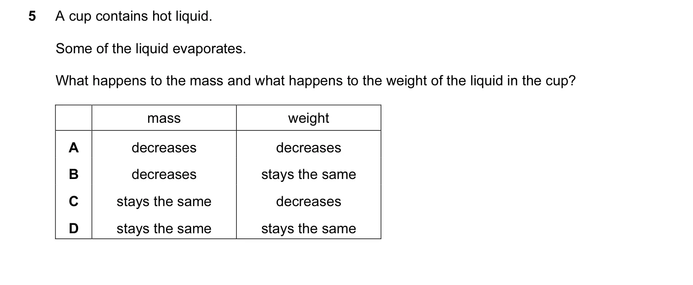 Question 5, June 2016, 0625 Paper 13